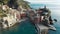 Aerial view of Vernazza, the famous Cinque Terre town, Liguria, Northern Italy