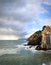 Aerial view of Vernazza - small italian town in