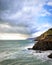 Aerial view of Vernazza - small italian town in