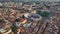 Aerial view of Verona Arena, Roman amphitheater in historic city center, Italy