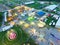 Aerial View of Vibrant Fairground Lights at Dusk, Fort Wayne
