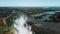 Aerial View Victoria Falls, Shungu Namutitima at the Border of Zimbabwe and Zambia in Africa