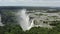 Aerial view of Victoria Zambia waterfall.