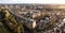 Aerial view of Victorian townhouses in the Yorkshire Spa Town of Harrogate