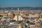 Aerial view of Vienna city center from Cathedral