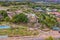 Aerial view of the viewpoint in Tobati Mirador Tobati symbolizes the pottery and craftsmanship of the citizens of this town in P