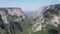 Aerial view of Vikos gorge and Pindus Mountains, Zagori, Epirus, Greece