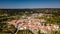 Aerial view of Vila Nova da Erra, in Coruche, Portugal. Drone Photo
