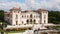 Aerial View, Villa Vizcaya Museum and Gardens on Waterfront, Miami, Florida USA