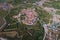 Aerial view of the village of Almeida in Portugal