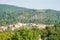 Aerial view of village in countryside. Zadni Treban in west Bohemia, Czech