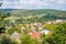 Aerial view of village in countryside. Zadni Treban in west Bohemia, Czech