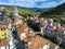 Aerial view of the village of Dolcedo, Liguria, Italy