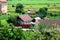 Aerial view of the village Feldioara, Transylvania