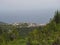 Aerial view on village Los Sauces, San Andres y Sauces at the end of hiking trail to Los Tilos bosque at beautiful