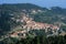 Aerial view of the village Marciana on Elba Island, Italy