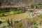 Aerial view of village Ollantaytambo