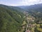 Aerial view of village of Ribaritsa at Balkan Mountains, Bulgaria