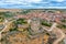 Aerial view of the village San Felices de los Gallegos , Spain