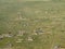 Aerial view of village in South Sudan