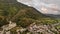 Aerial view of village Srednja Vas near the Bohinj lake in Slovenia