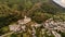 Aerial view of village Srednja Vas near the Bohinj lake in Slovenia