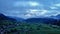 Aerial view of village Srednja Vas near the Bohinj lake in Slovenia