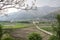 Aerial view of villages in Paro, Bhutan