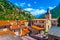 Aerial view of Villefranche de Conflent village in France