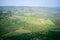 Aerial view of the vineyard plantations located on the slopes of the mountains. Aerial photography