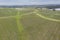 Aerial view of a vineyard in regional New South Wales in Australia