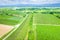 aerial view vineyard scenery at Kaiserstuhl Germany