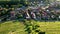 Aerial view of the vineyard in Staufen near Freiburg