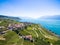 Aerial view of Vineyards in Lavaux region - Terrasses de Lavaux