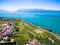 Aerial view of Vineyards in Lavaux region - Terrasses de Lavaux