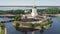 Aerial view of Vyborg castle