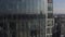 Aerial view of Vysotsky skyscraper and Ekaterinburg city landscape, Russia. Stock footage. Flying close to the glass