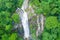 Aerial view of Wachirathan waterfall in rainy season at Doi Inthanon national park, Chian Mai, Thailand