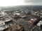 Aerial view of Waco Downtown on a gloomy day in Texas