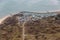 Aerial view Wadden Sea and marina at Dutch island Vlieland