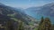 Aerial view of Walensee lake, Switzerland.