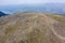 Aerial view of walkers on top of Scafell Pike