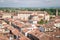 Aerial view of the walled city of Montagnana, Italy.