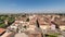 Aerial view of the walled city of Montagnana, Italy.