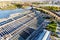 Aerial view of Wards Island Wastewater Treatment Plant in NY