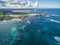 Aerial view of Warrnambool coastline, Australia