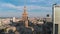 Aerial view of Warsaw downtown, City center, Palace of Culture