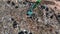 Aerial view waste dump, Waste from household in waste landfill disposal pile plastic garbage and various trash, Environmental