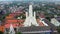 Aerial view of Wat Mahathat Worawihan, temple in Phetchaburi, Thailand