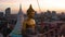 Aerial view of Wat Paknam Bhasicharoen, a temple, pagoda and Buddha statue in Bangkok Thailand